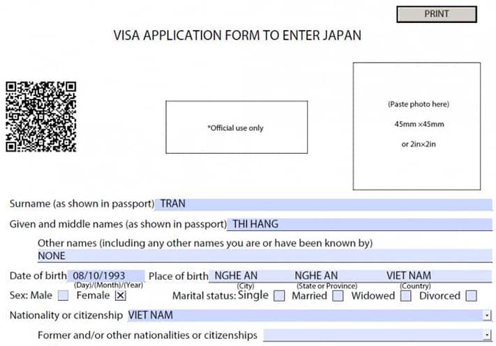 visa-du-lịch-nhật-bản-form-hoàn-thành